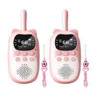 2Pcs Kids Walkie Talkies Toys with LED Flashlight Long Range Walkie Talkies for Hiking Outdoor Toys Pink