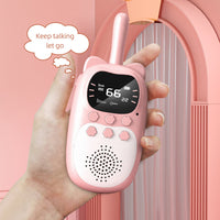 2Pcs Kids Walkie Talkies Toys with LED Flashlight Long Range Walkie Talkies for Hiking Outdoor Toys Pink