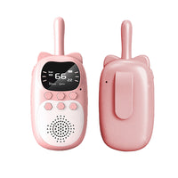 2Pcs Kids Walkie Talkies Toys with LED Flashlight Long Range Walkie Talkies for Hiking Outdoor Toys Pink