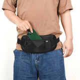 RFID Blocking Travel Money Belt Passport Wallet Fanny Pack Black