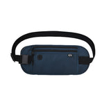RFID Blocking Travel Money Belt Passport Wallet Fanny Pack Dark Blue
