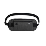 RFID Blocking Travel Money Belt Passport Wallet Fanny Pack Dark Gray