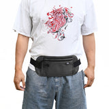 RFID Blocking Travel Money Belt Passport Wallet Fanny Pack Dark Gray