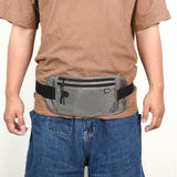 RFID Blocking Travel Money Belt Passport Wallet Fanny Pack Light Gray