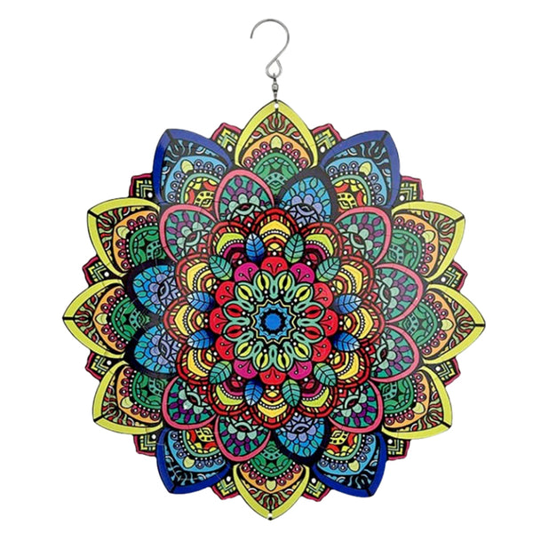 Mandala Wind Spinner Hanging Wind Spinner 3D Outdoor Garden Home Decor