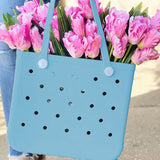 Lady Large Beach Bag Travel Tote Bag Casual Shopping Bag Blue