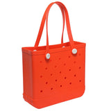 Lady Large Beach Bag Travel Tote Bag Casual Shopping Bag Orange