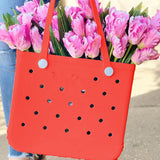 Lady Large Beach Bag Travel Tote Bag Casual Shopping Bag Orange