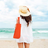 Lady Large Beach Bag Travel Tote Bag Casual Shopping Bag Orange
