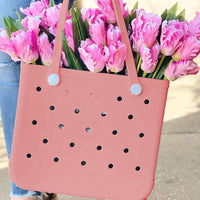 Lady Large Beach Bag Travel Tote Bag Casual Shopping Bag Pink