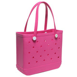 Lady Large Beach Bag Travel Tote Bag Casual Shopping Bag Rose Red