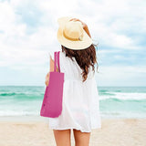 Lady Large Beach Bag Travel Tote Bag Casual Shopping Bag Rose Red