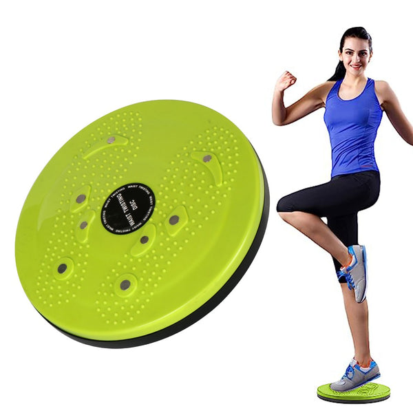 Waist Twister Disc Foot Massage Board Rotating Balance Board Green