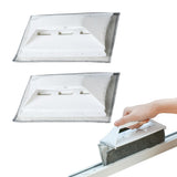2Pcs 2-in1 Foldable Window Glass Cleaning Brushes White