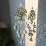 Hanging Suncatcher Rainbow Makers Ball Prisms Tree of Life Pendant Home Window Decoration Transparent