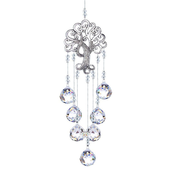 Hanging Suncatcher Rainbow Makers Ball Prisms Tree of Life Pendant Home Window Decoration Transparent