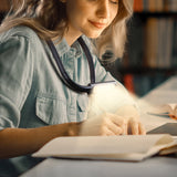 Bendable LED Neck Reading Light Desk Lamp USB Rechargeable Book Light for Reading in Bed Black