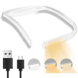 Bendable LED Neck Reading Light Desk Lamp USB Rechargeable Book Light for Reading in Bed White