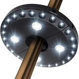 Cordless Patio Umbrella Light 3 Brightness Modes Umbrella Pole Light for Camping Tent Outdoor Use
