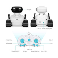 Rechargeable Remote Control Robot Toys with Music and LED Eyes for Boys and Girls
