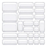 25 Pcs Clear Plastic Drawer Organizers Set Versatile Drawer Organizer Trays for Bathroom Vanity