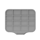 3Pcs Silicone Soap Dish Holder Self Draining Non-slip Soap Trays Gray
