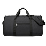 Carry on Garment Bag Travel Overnight Duffel Bag Suit Bag with Shoe Compartment Black