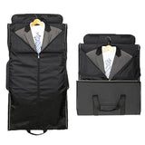 Carry on Garment Bag Travel Overnight Duffel Bag Suit Bag with Shoe Compartment Black