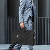 Carry on Garment Bag Travel Overnight Duffel Bag Suit Bag with Shoe Compartment Black