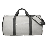 Carry on Garment Bag Travel Overnight Duffel Bag Suit Bag with Shoe Compartment Light Grey