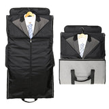 Carry on Garment Bag Travel Overnight Duffel Bag Suit Bag with Shoe Compartment Light Grey