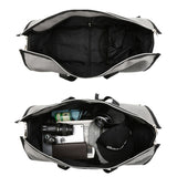 Carry on Garment Bag Travel Overnight Duffel Bag Suit Bag with Shoe Compartment Light Grey