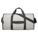Carry on Garment Bag Travel Overnight Duffel Bag Suit Bag with Shoe Compartment Light Grey