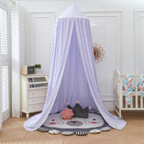 Dome Bed Canopy Hanging Canopy Dreamy Decor Frills Bed Canopy for Room Light Purple