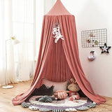 Dome Bed Canopy Hanging Canopy Dreamy Decor Frills Bed Canopy for Room Red