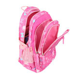 3pcs Set School Bag Travel Backpack Rose Red