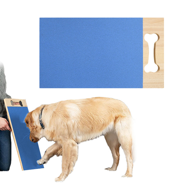 Wooden Dog Nail Scratch Board Pet Paw Nail File Pad Grinding Safety Nail Trimmer Trainer Blue