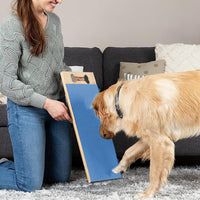 Wooden Dog Nail Scratch Board Pet Paw Nail File Pad Grinding Safety Nail Trimmer Trainer Blue