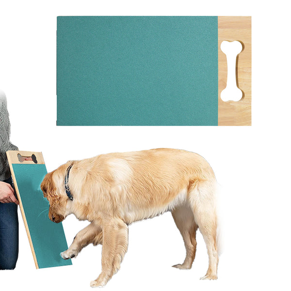 Wooden Dog Nail Scratch Board Pet Paw Nail File Pad Grinding Safety Nail Trimmer Trainer Green