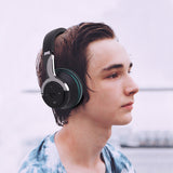 Foldable Wireless Bluetooth Stereo Over Ear Headphone Headworn Headset Black