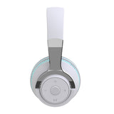 Foldable Wireless Bluetooth Stereo Over Ear Headphone Headworn Headset White