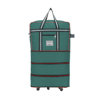 Expandable Foldable Luggage Bag with Universal Wheels Rolling Travel Bag Duffel Bag Green