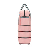 Expandable Foldable Luggage Bag with Universal Wheels Rolling Travel Bag Duffel Bag Pink