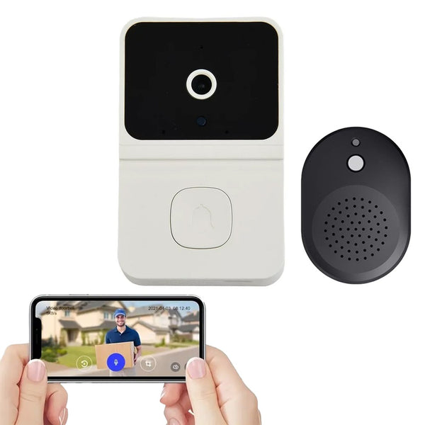 Smart Visual Doorbell Wireless WiFi Home Camera with Dingdong Machine White