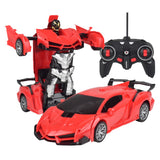 Remote Control Car Toy Transform Robot Toy RC Car Red