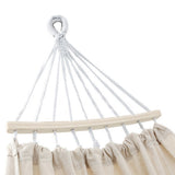 Brazilian Style Double Hammock Portable Hanging Hammock for Camping Outdoor Indoor Beige