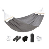Brazilian Style Double Hammock Portable Hanging Hammock for Camping Outdoor Indoor Grey