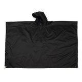 3-in-1 Unisex Hooded Rain Poncho Raincoat Jacket for Hiking Camping Black
