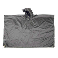 3-in-1 Unisex Hooded Rain Poncho Raincoat Jacket for Hiking Camping Gray