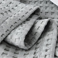 100% Cotton Blanket Cozy Waffle Weave Blanket Soft Quilt Grey